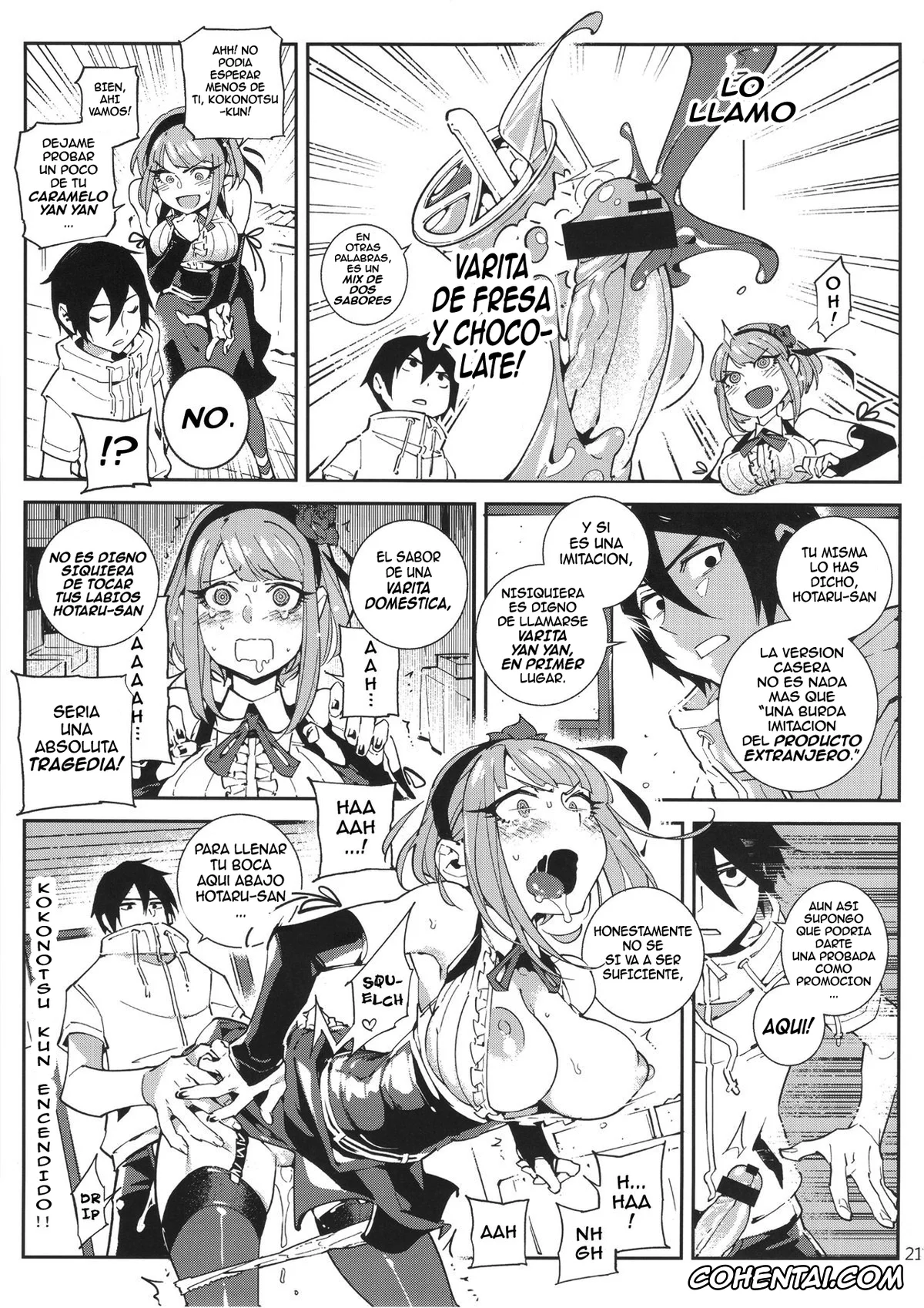 Dagashi Kashi xxx, Hotaru Shidare xxx, Kokonotsu Shikada xxx, Saya Endou xxx, So Sensou (Dagashi Kashi), pagina 22