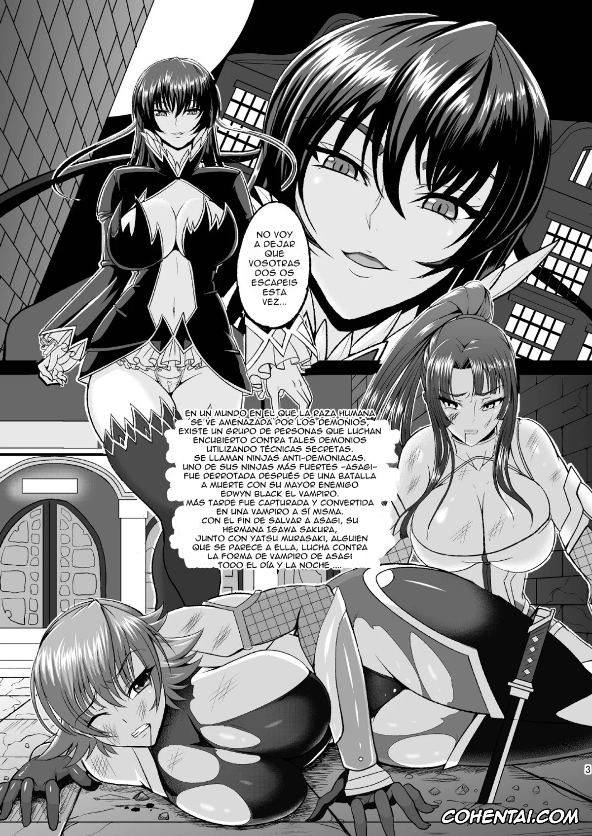 Taimanin Asagi hentai, Asagi Igawa hentai, Murasaki Yatsu hentai, Sakura Igawa hentai, Kyuuketsuki Asagi -Kanin Choukyou Dorei- (Taimanin Asagi), pagina 3