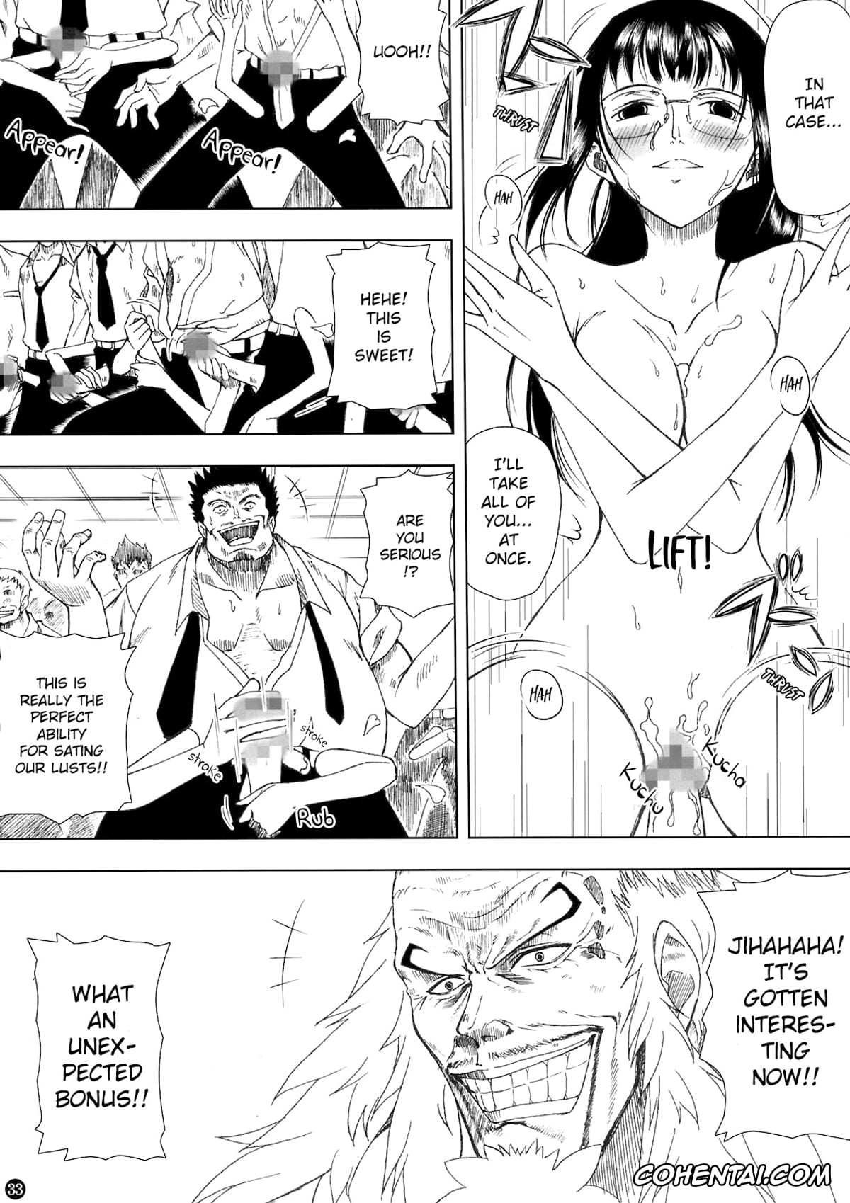 One Piece hentai, Brook hentai, Franky hentai, Nico Robin hentai, Shiki hentai, Akuma no Mi no Tsukaikata (One Piece), pagina 33