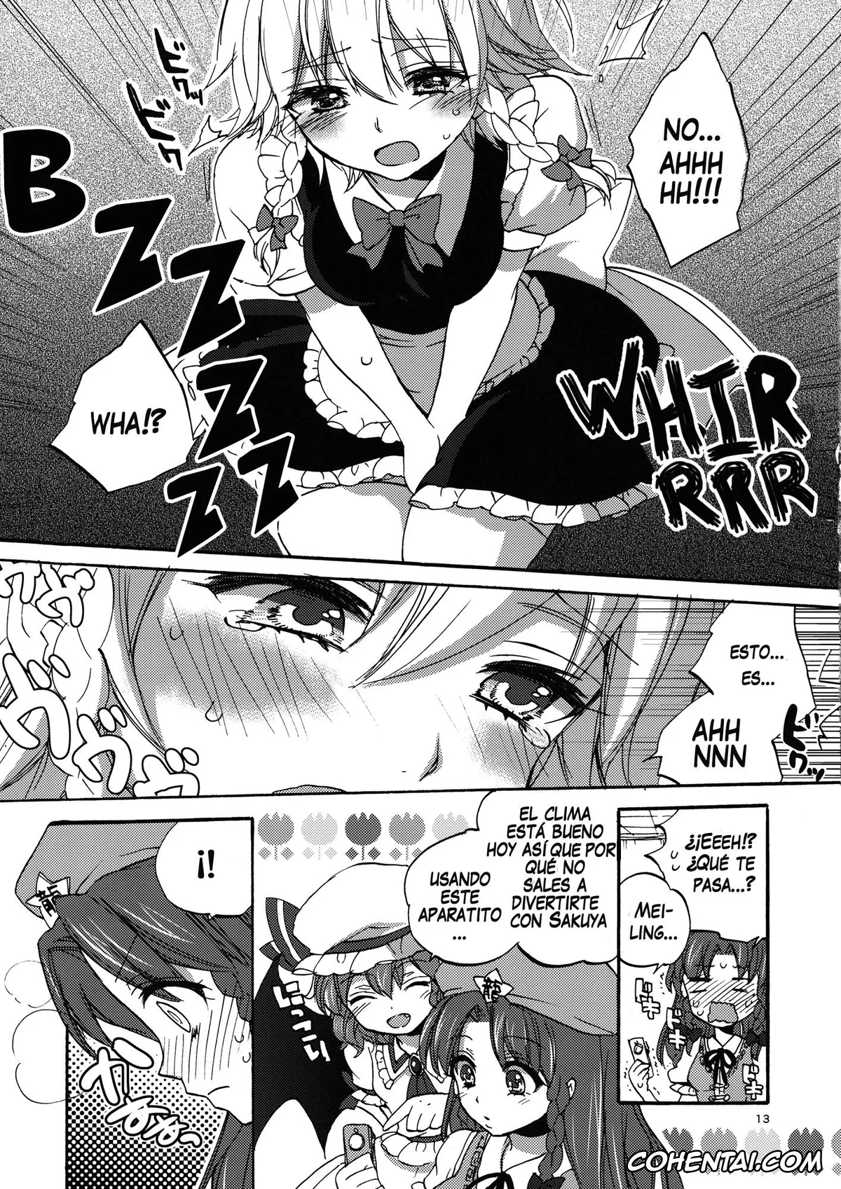Touhou Project hentai, Hong Meiling hentai, Sakuya Izayoi hentai, Osoto de Asobimasho! (Touhou Project), pagina 12