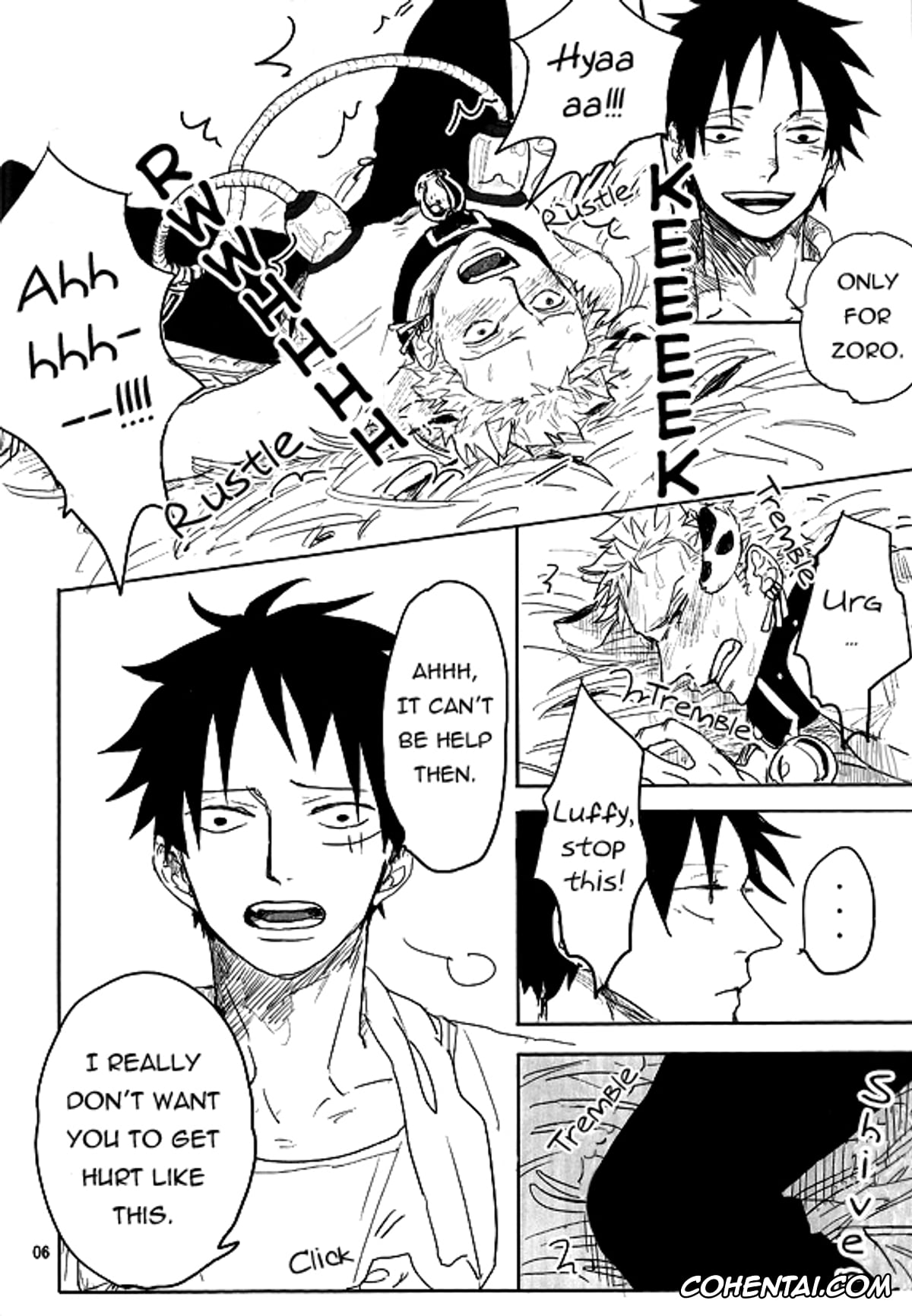 One Piece porno, Monkey D. Luffy porno, Roronoa Zoro porno, Oishii Milk Ikaga desu ka? (One Piece), pagina 8