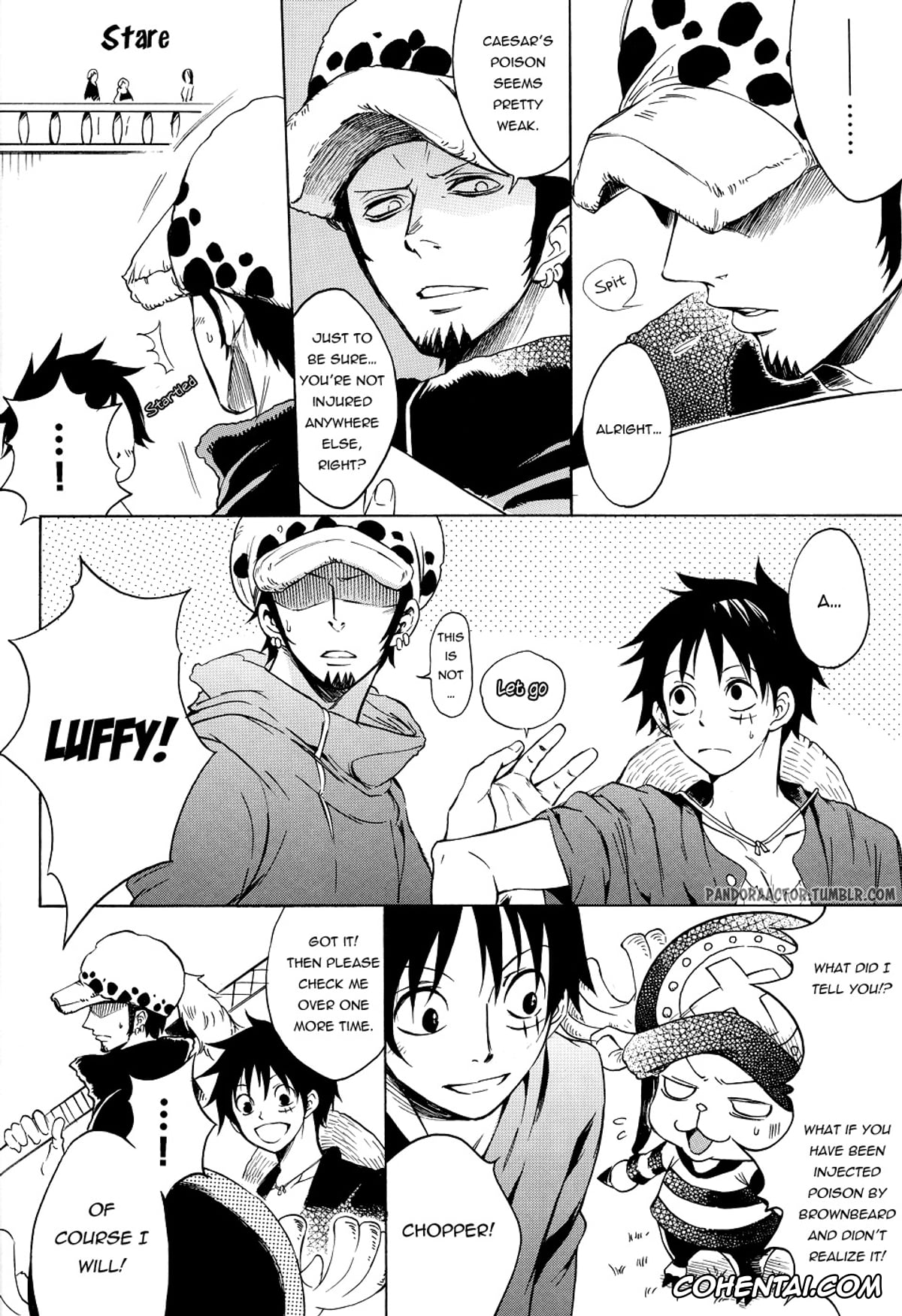 One Piece hentai, Monkey D. Luffy hentai, Trafalgar Law hentai, Strings (One Piece), pagina 9