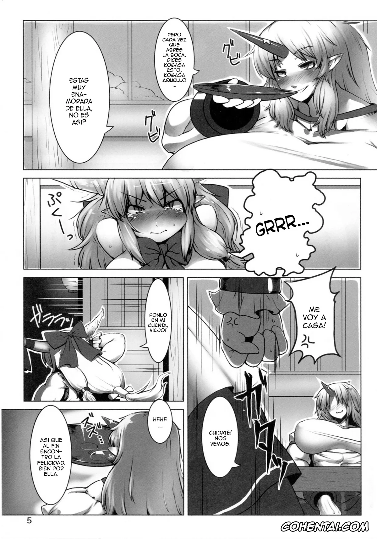 Touhou Project porno, Kogasa Tatara porno, Suika Ibuki porno, Suteki na Sato de Kurashimasho Ni (Touhou Project), pagina 5