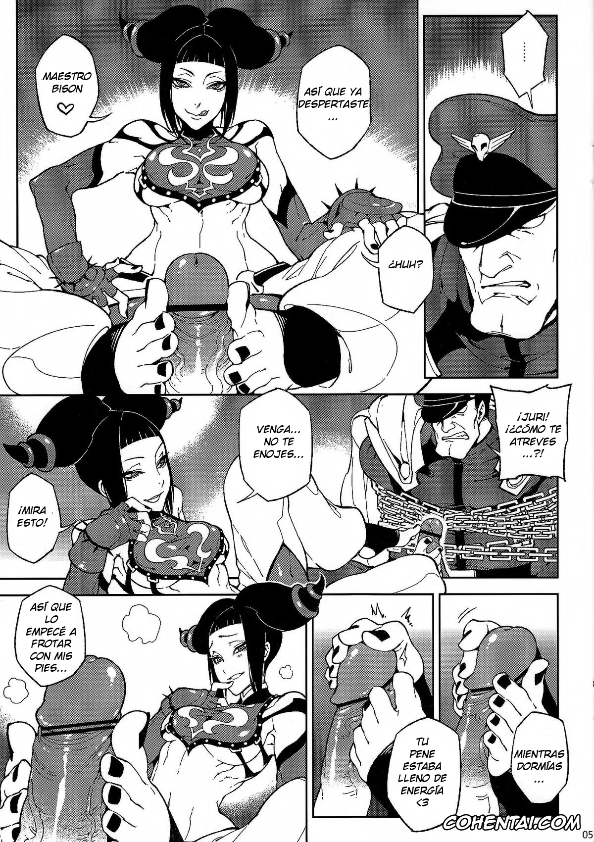 Street Fighter hentai, Juri Han hentai, M. Bison hentai, Lose Control (Super Street Fighter IV), pagina 6