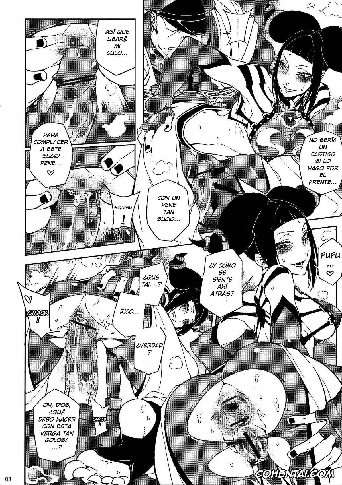 Street Fighter hentai, Juri Han hentai, M. Bison hentai, Lose Control (Super Street Fighter IV), pagina 9