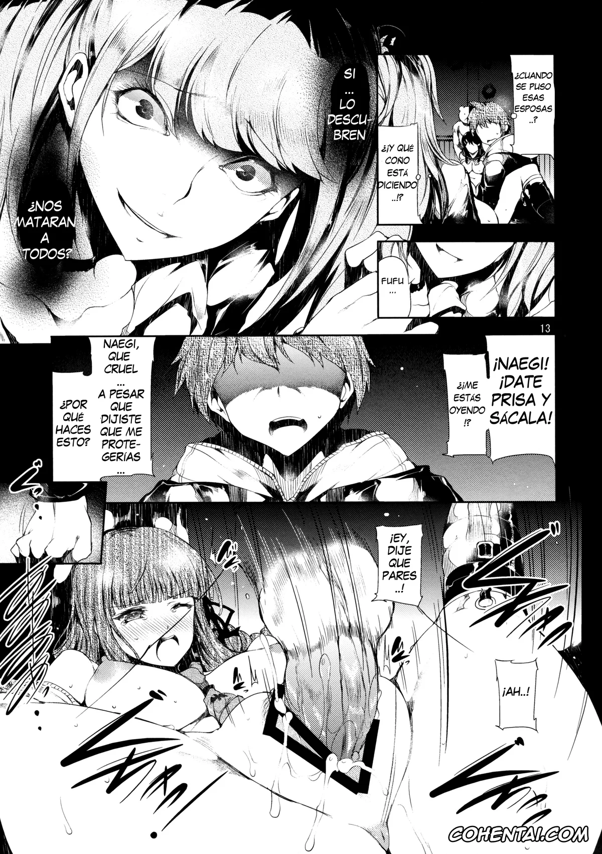 Danganronpa hentai, Junko Enoshima hentai, Kyouko Kirigiri hentai, Makoto Naegi hentai, Sayaka Maizono hentai, Before Doom (Danganronpa), pagina 12