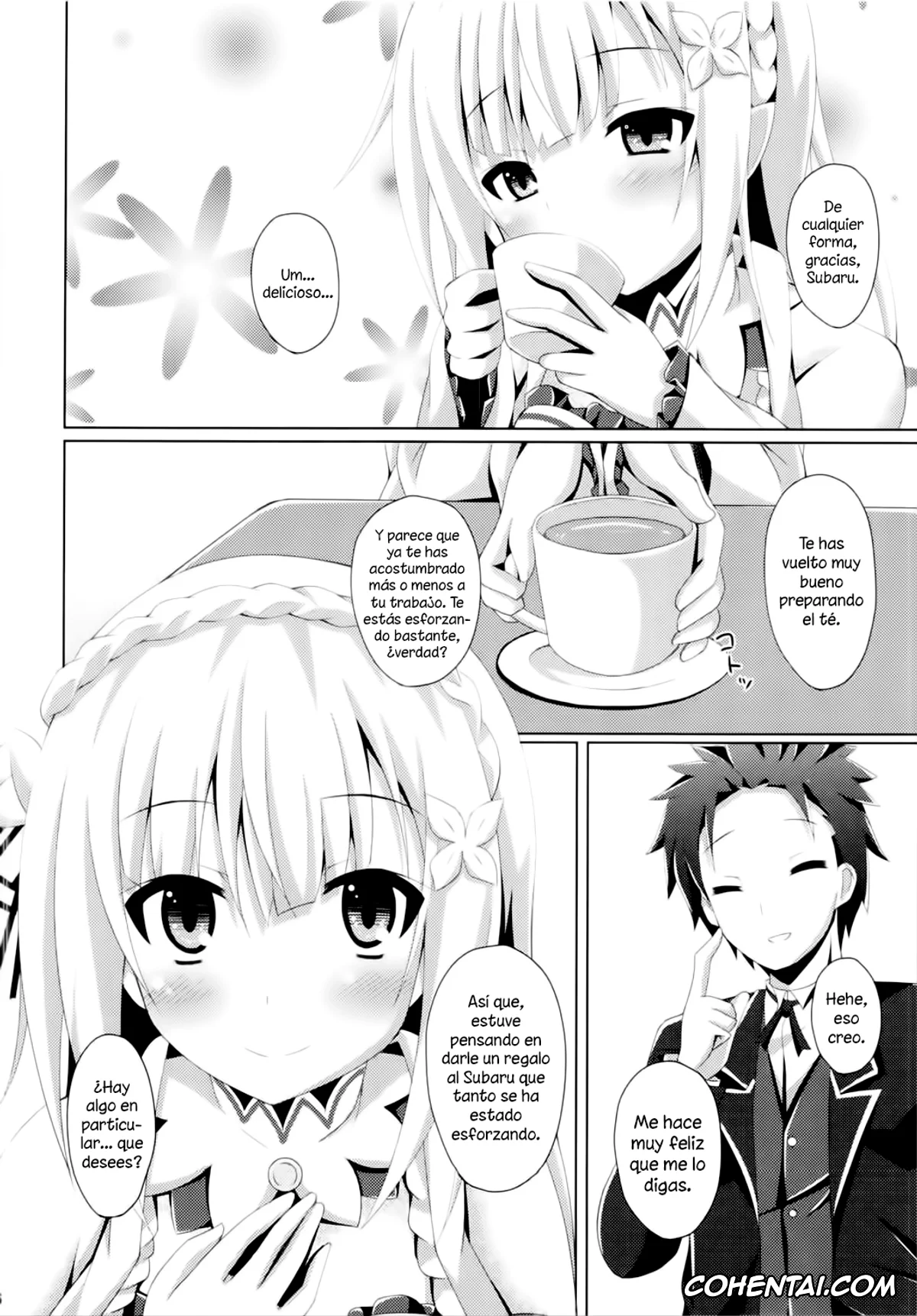 Re:Zero kara Hajimeru Isekai Seikatsu porno, Emilia porno, Subaru Natsuki porno, E・M・T to Kyou mo Ore wa Sakebu (Re:Zero kara Hajimeru Isekai Seikatsu), pagina 5