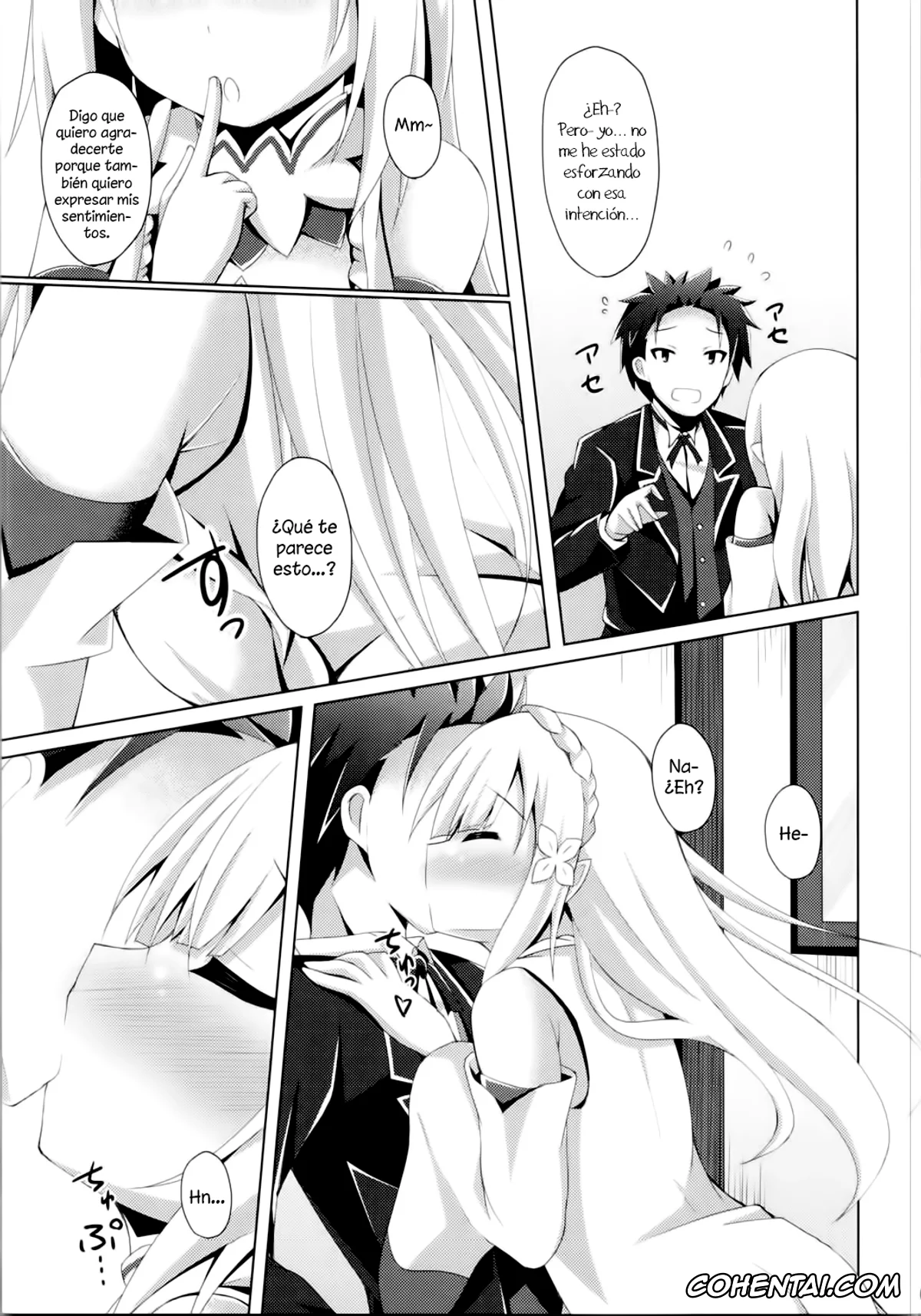 Re:Zero kara Hajimeru Isekai Seikatsu hentai, Emilia hentai, Subaru Natsuki hentai, E・M・T to Kyou mo Ore wa Sakebu (Re:Zero kara Hajimeru Isekai Seikatsu), pagina 6