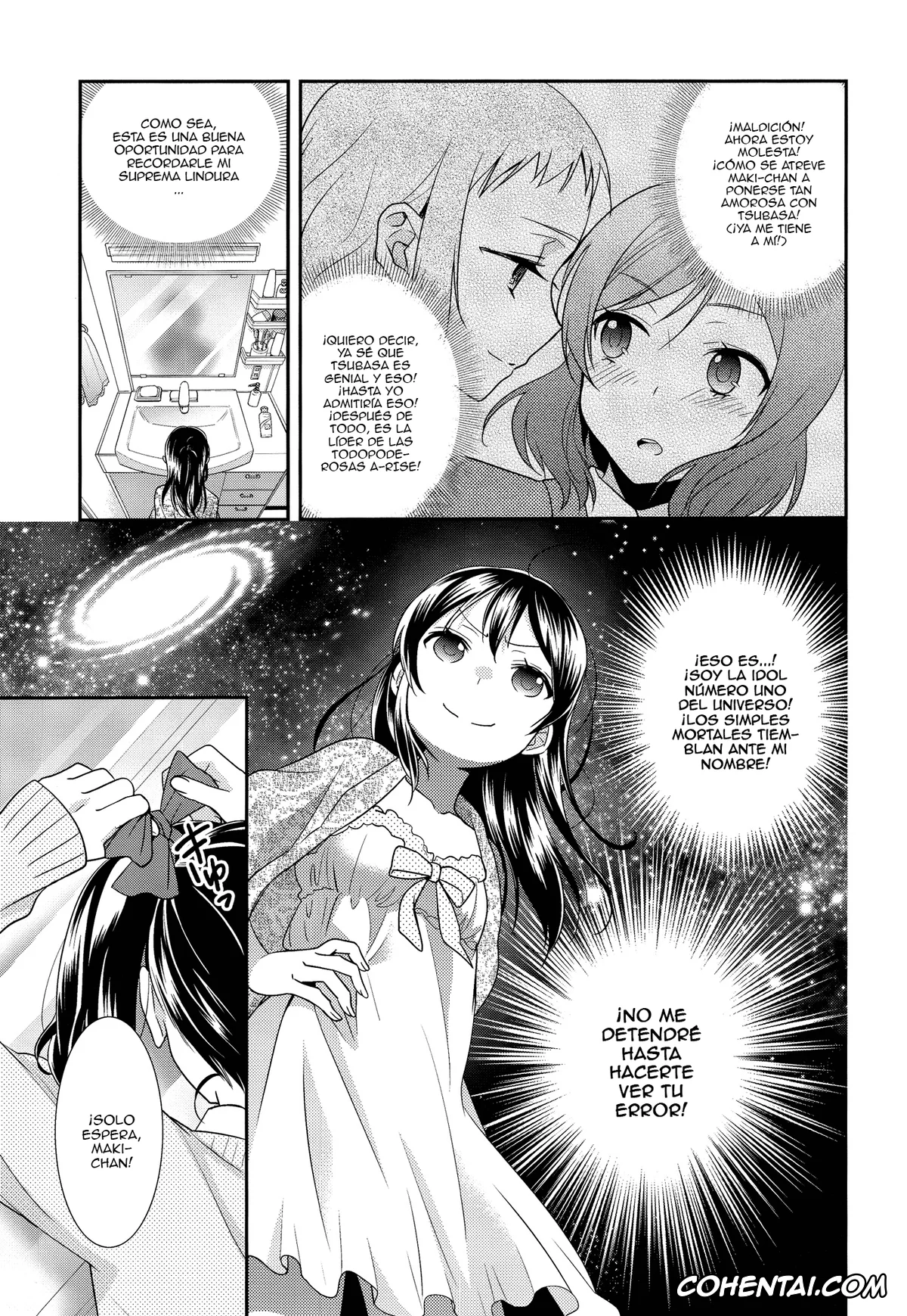 Love Live! hentai, Maki Nishikino hentai, Nico Yazawa hentai, Uchuu No.1 Idol Nico-nii ga Choro Sugi Maki-chan ni Okoru no wa Atarimae desu. (Love Live!), pagina 6