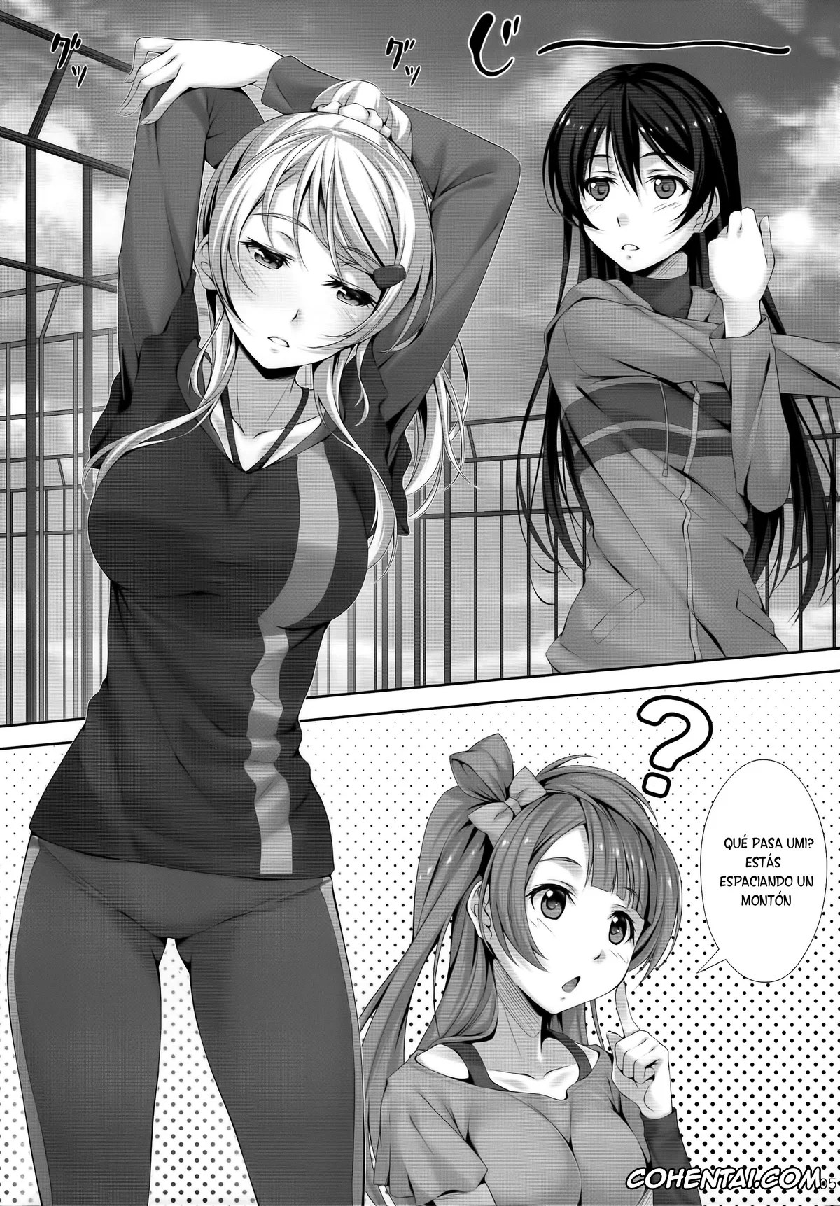 Love Live! hentai, Eli Ayase hentai, Umi Sonoda hentai, Love Love (Love Live!), pagina 3