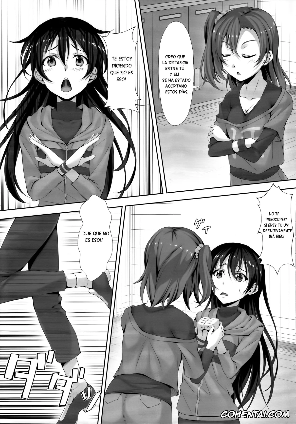 Love Live! hentai, Eli Ayase hentai, Umi Sonoda hentai, Love Love (Love Live!), pagina 9