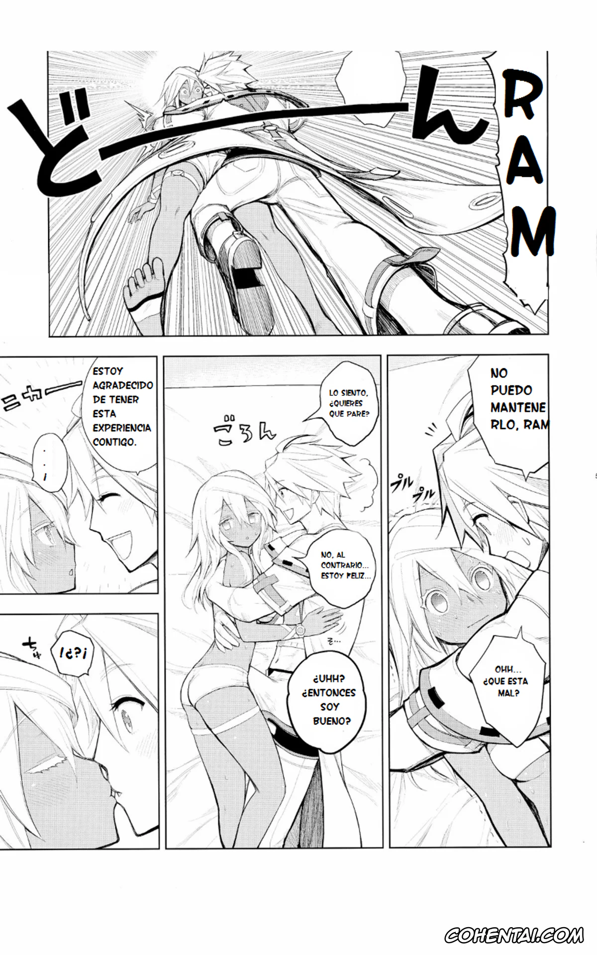 Guilty Gear porno, Ramlethal Valentine porno, Sin Kiske porno, Sin-kun no Hatsu Shasei wa Ram-chan no Naka de do byu byu byu (Guilty Gear), pagina 5