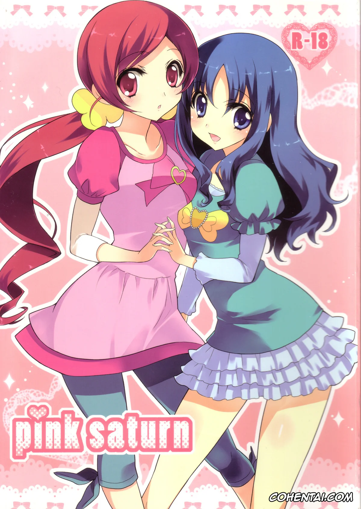HeartCatch Precure! xxx, Cure Blossom | Tsubomi Hanasaki xxx, Cure Marine | Erika Kurumi xxx, Momoka Kurumi xxx, pink saturn (HeartCatch Precure!), pagina 1