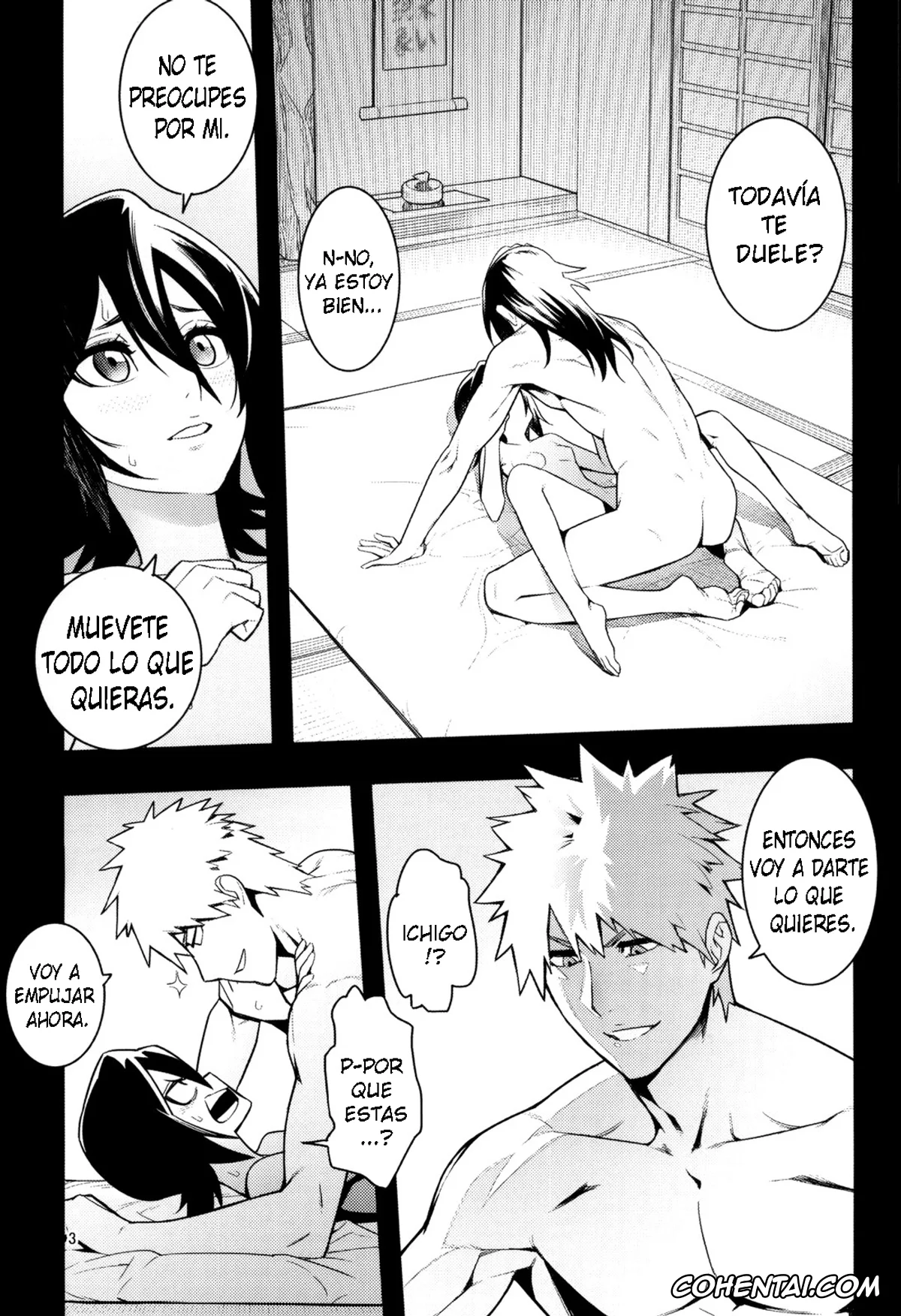 Bleach hentai, Byakuya Kuchiki hentai, Ichigo Kurosaki hentai, Rukia Kuchiki hentai, RUKIA’S ROOM (Bleach), pagina 3