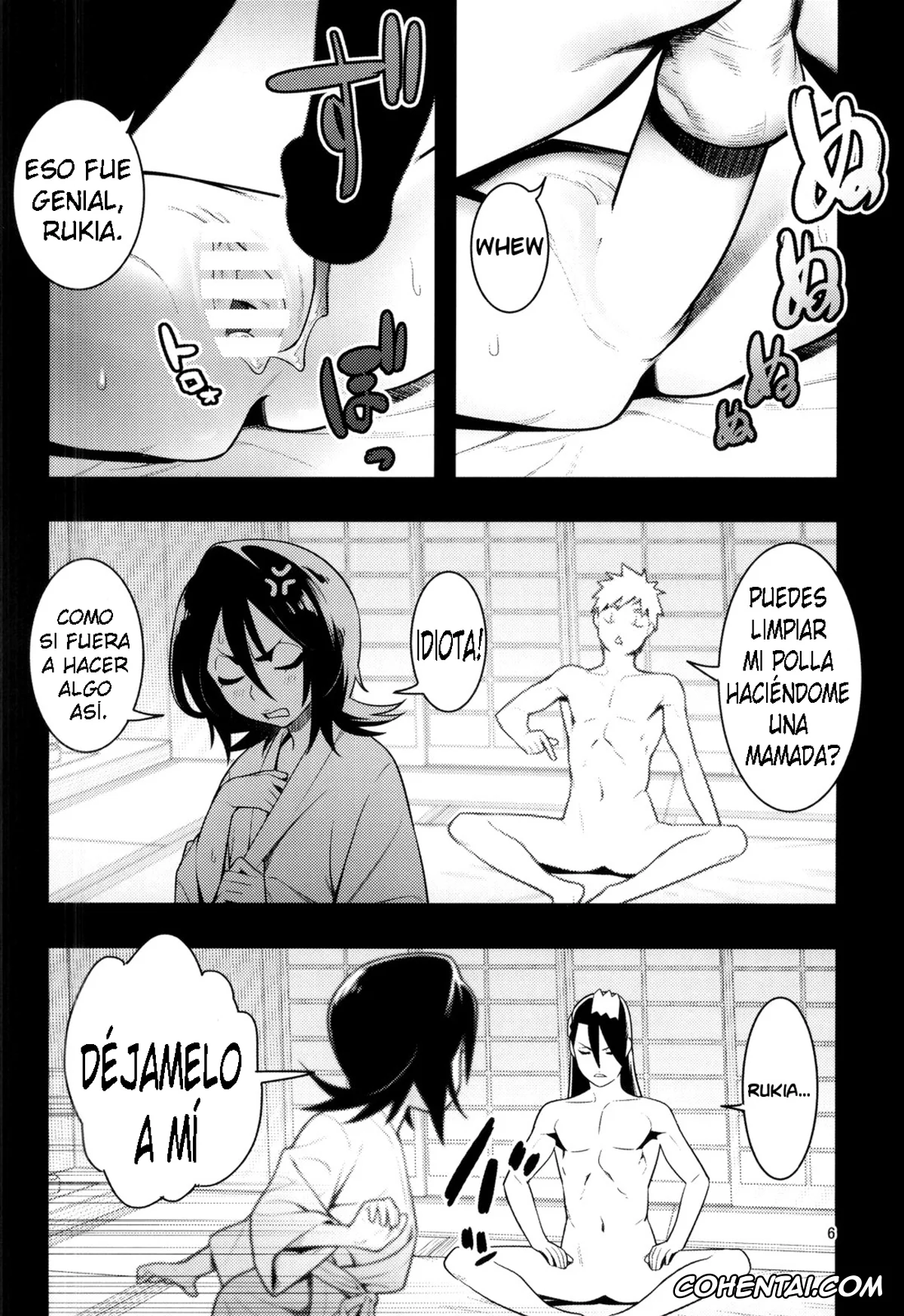 Bleach hentai, Byakuya Kuchiki hentai, Ichigo Kurosaki hentai, Rukia Kuchiki hentai, RUKIA’S ROOM (Bleach), pagina 6