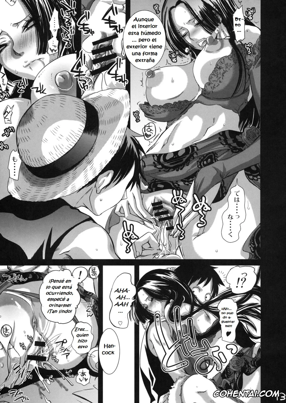 One Piece hentai, Boa Hancock hentai, Monkey D. Luffy hentai, Renai Mousou (One Piece), pagina 12
