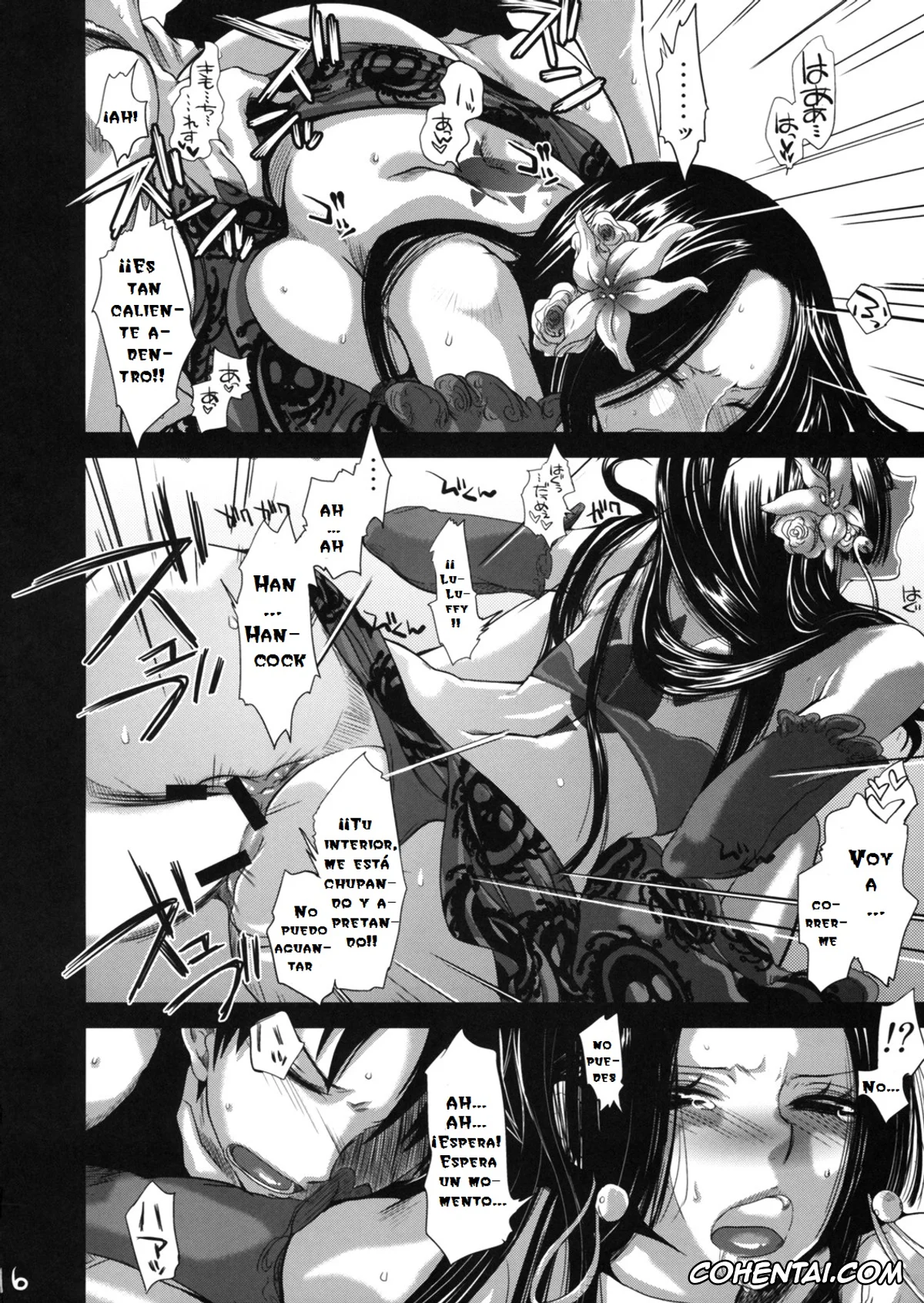 One Piece hentai, Boa Hancock hentai, Monkey D. Luffy hentai, Renai Mousou (One Piece), pagina 15