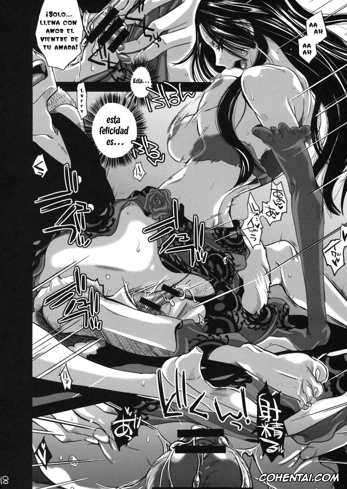 One Piece porno, Boa Hancock porno, Monkey D. Luffy porno, Renai Mousou (One Piece), pagina 17