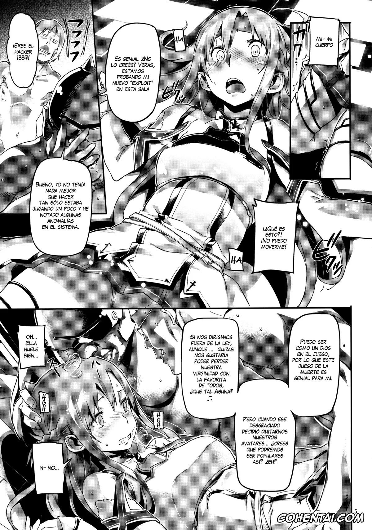 Sword Art Online hentai, Asuna Yuuki hentai, DELETE (Sword Art Online), pagina 6