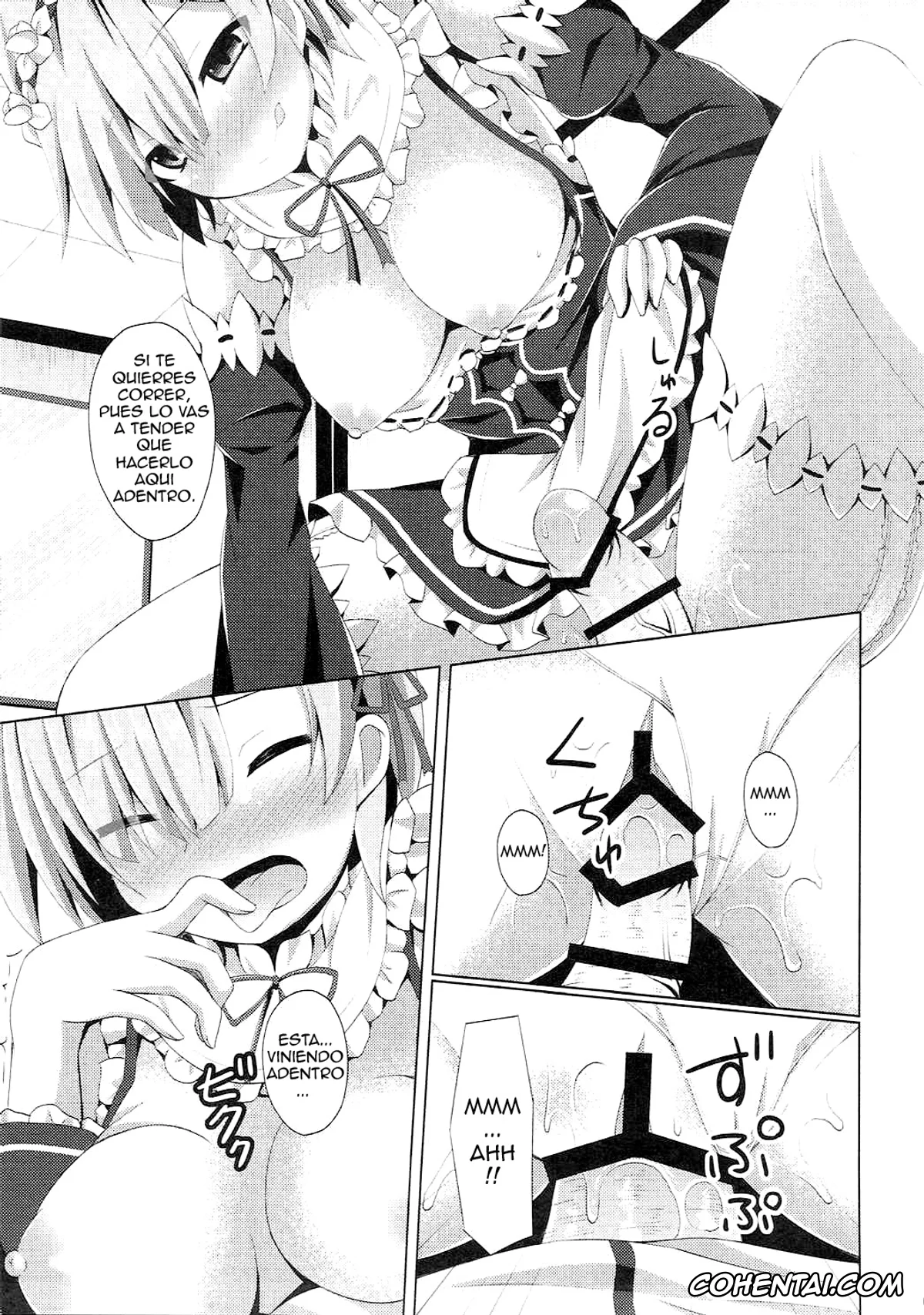 Re:Zero kara Hajimeru Isekai Seikatsu xxx, Ram xxx, Rem xxx, Subaru Natsuki xxx, «A Subaru-kun Ecchi Shimasu?» «Chotto Barusu Nani Jiro Jiro Miten no yo» (Re:Zero Kara Hajimeru Isekai Seikatsu), pagina 4