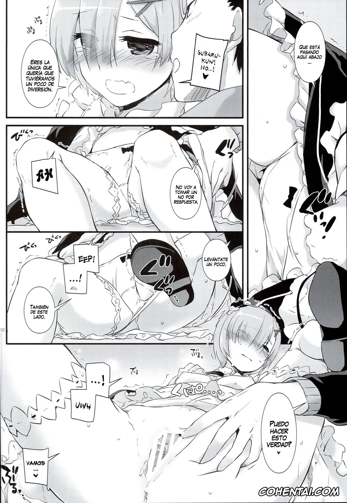 Re:Zero kara Hajimeru Isekai Seikatsu hentai, Rem hentai, Subaru Natsuki hentai, D.L. action 109 (Re:Zero Kara Hajimeru Isekai Seikatsu), pagina 9