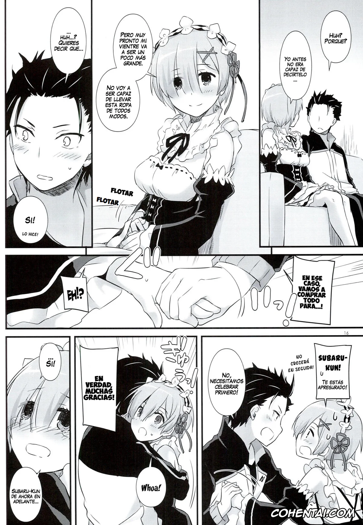 Re:Zero kara Hajimeru Isekai Seikatsu hentai, Rem hentai, Subaru Natsuki hentai, D.L. action 109 (Re:Zero Kara Hajimeru Isekai Seikatsu), pagina 15