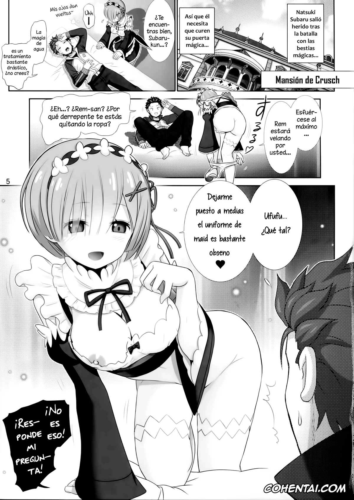 Re:Zero kara Hajimeru Isekai Seikatsu xxx, Rem xxx, Subaru Natsuki xxx, Rem-rin Maji Tenshi (Re:Zero kara Hajimeru Isekai Seikatsu), pagina 4