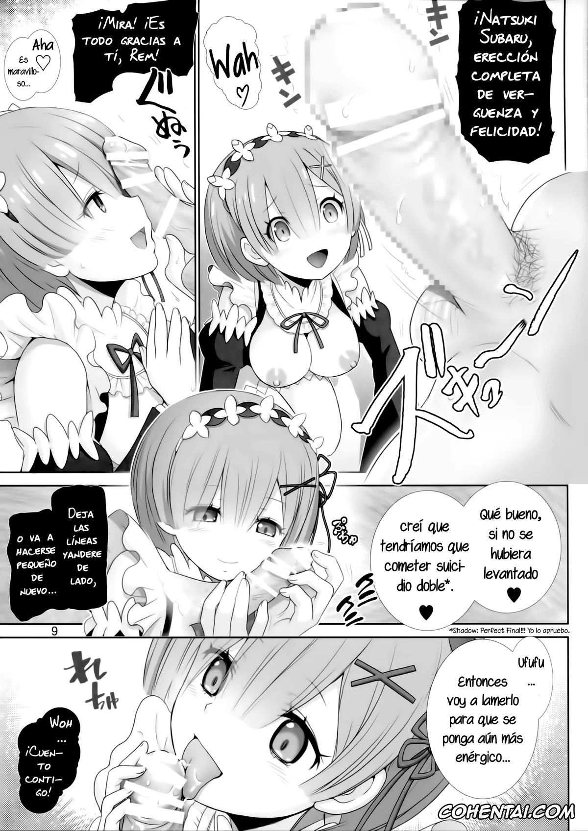 Re:Zero kara Hajimeru Isekai Seikatsu porno, Rem porno, Subaru Natsuki porno, Rem-rin Maji Tenshi (Re:Zero kara Hajimeru Isekai Seikatsu), pagina 8