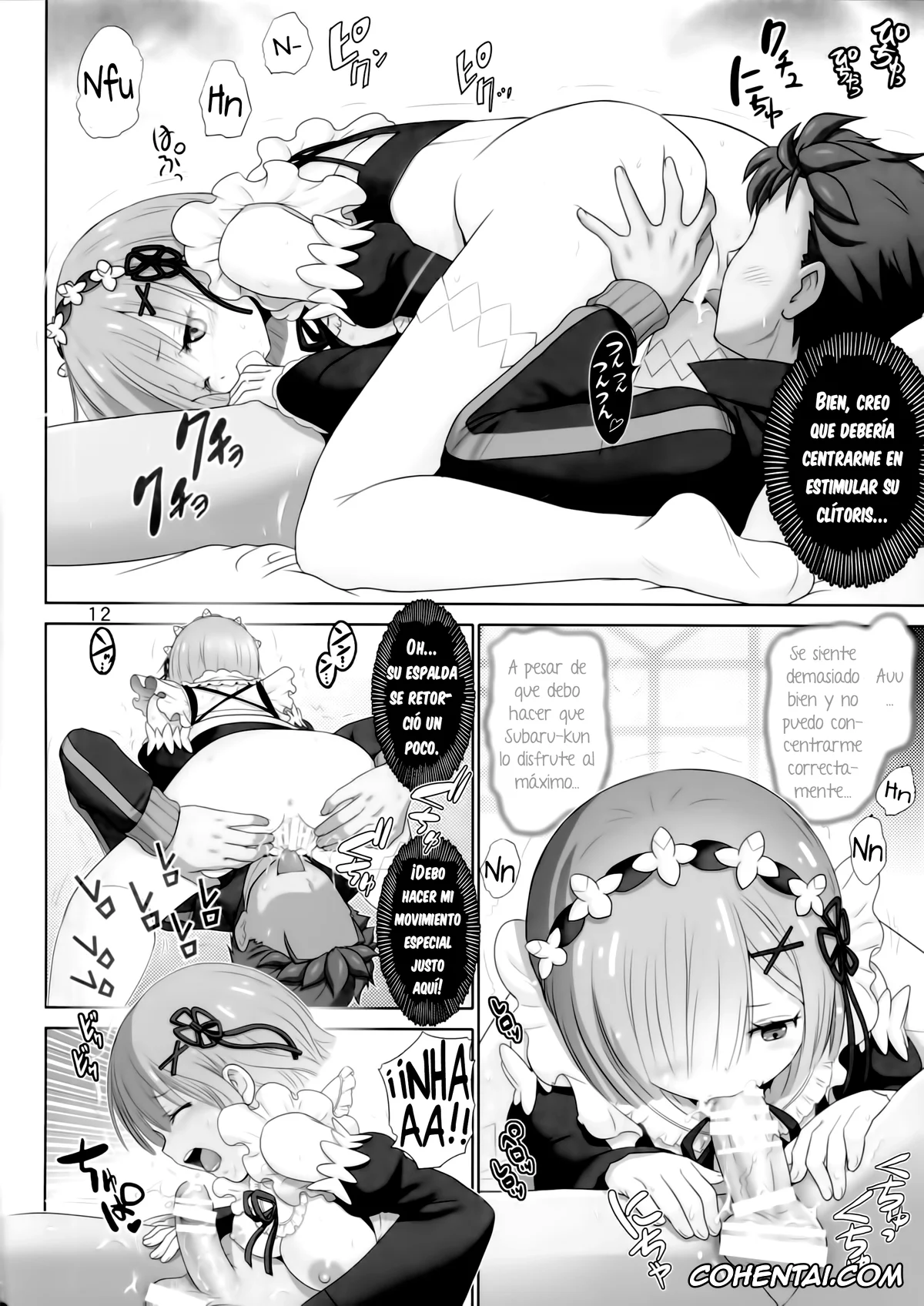 Re:Zero kara Hajimeru Isekai Seikatsu porno, Rem porno, Subaru Natsuki porno, Rem-rin Maji Tenshi (Re:Zero kara Hajimeru Isekai Seikatsu), pagina 11