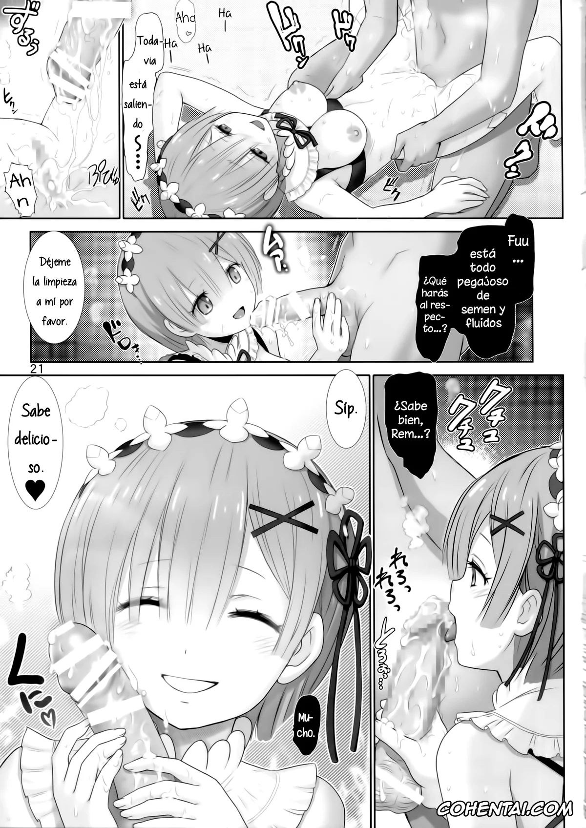 Re:Zero kara Hajimeru Isekai Seikatsu porno, Rem porno, Subaru Natsuki porno, Rem-rin Maji Tenshi (Re:Zero kara Hajimeru Isekai Seikatsu), pagina 20
