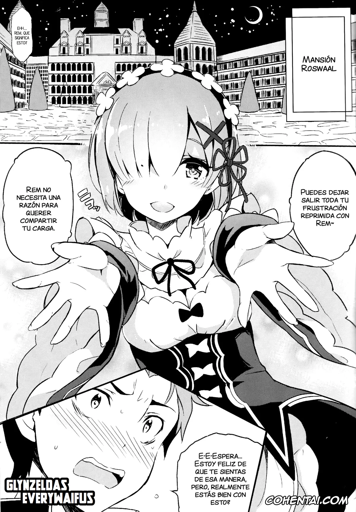 Re:Zero kara Hajimeru Isekai Seikatsu hentai, Rem hentai, Subaru Natsuki hentai, Rem no Kawaisa mo Onigakatteiru (Re:Zero kara Hajimeru Isekai Seikatsu), pagina 3