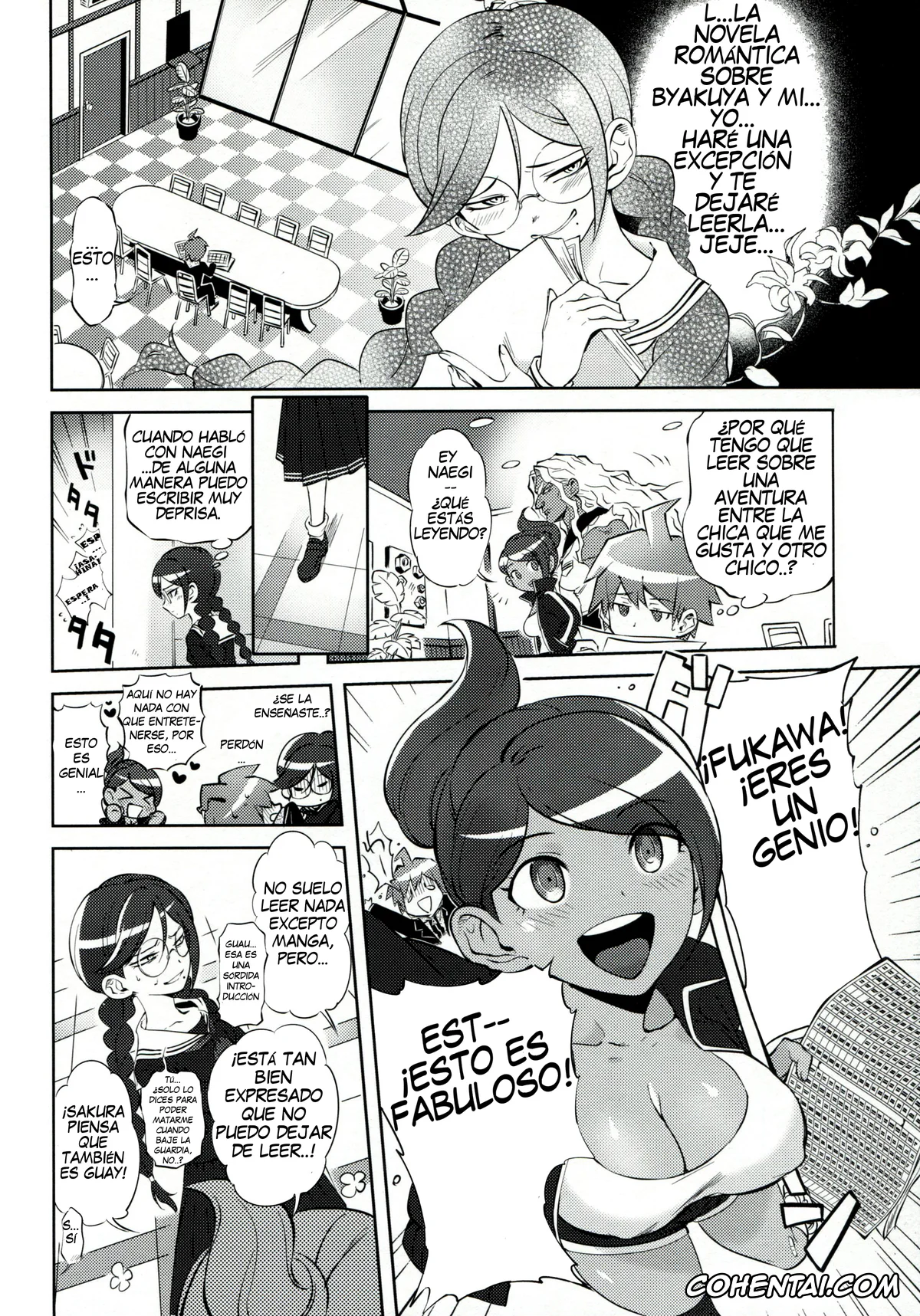 Danganronpa hentai, Aoi Asahina hentai, Byakuya Togami hentai, Makoto Naegi hentai, Touko Fukawa hentai, Yasuhiro Hagakure hentai, Aishiai Gakuen Seikatsu (Danganronpa), pagina 3
