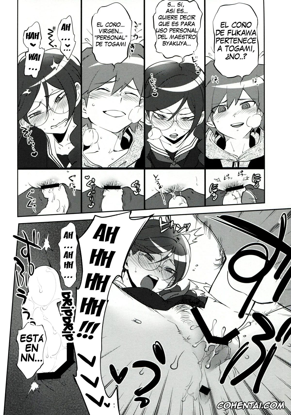 Danganronpa porno, Aoi Asahina porno, Byakuya Togami porno, Makoto Naegi porno, Touko Fukawa porno, Yasuhiro Hagakure porno, Aishiai Gakuen Seikatsu (Danganronpa), pagina 11