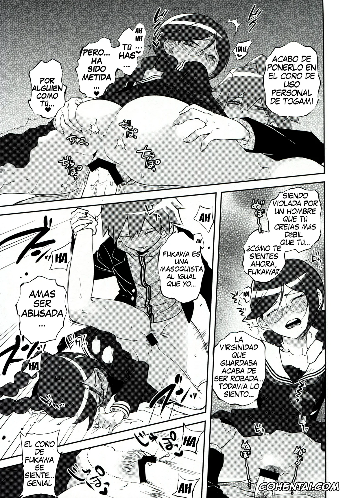 Danganronpa hentai, Aoi Asahina hentai, Byakuya Togami hentai, Makoto Naegi hentai, Touko Fukawa hentai, Yasuhiro Hagakure hentai, Aishiai Gakuen Seikatsu (Danganronpa), pagina 12
