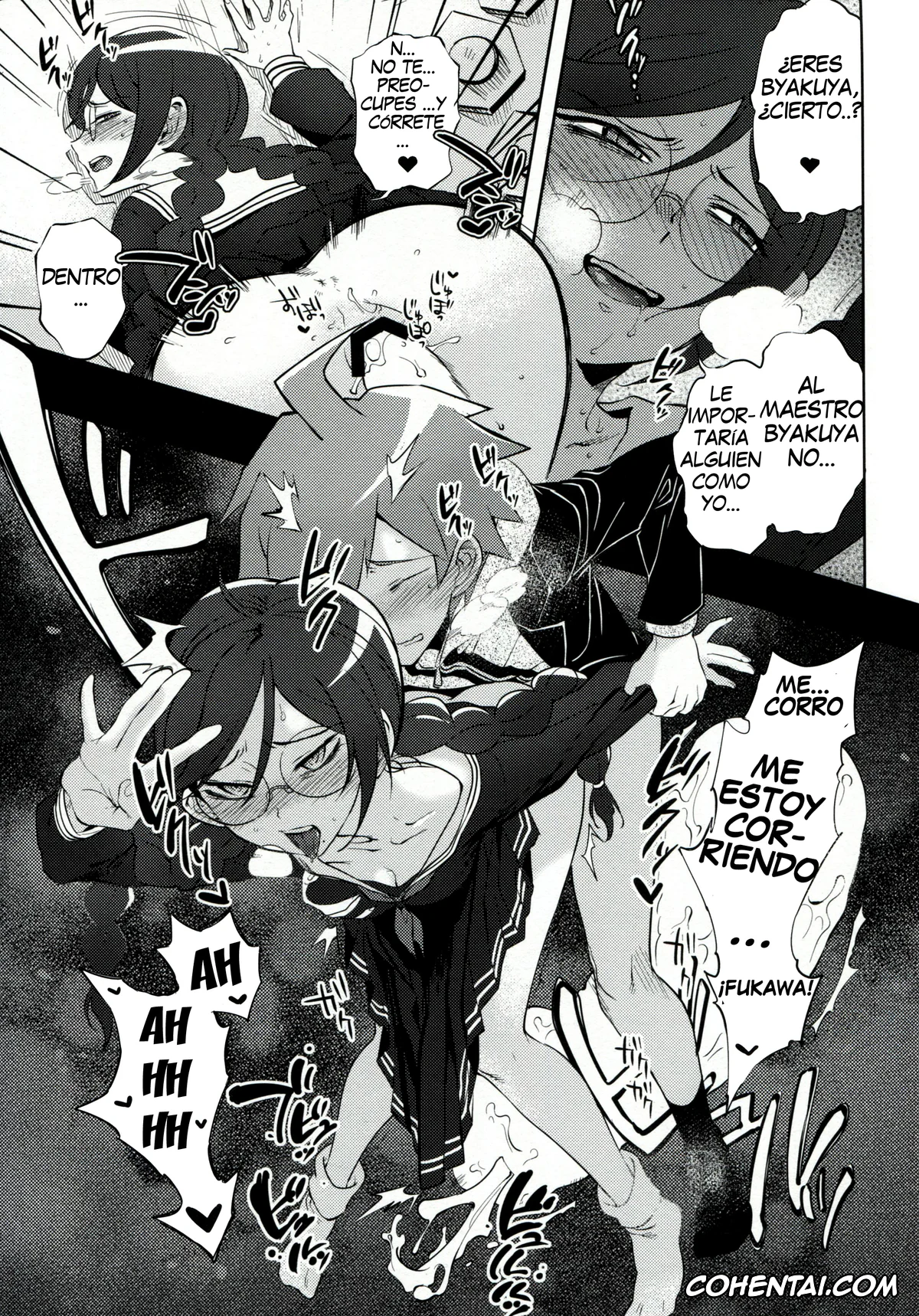 Danganronpa porno, Aoi Asahina porno, Byakuya Togami porno, Makoto Naegi porno, Touko Fukawa porno, Yasuhiro Hagakure porno, Aishiai Gakuen Seikatsu (Danganronpa), pagina 14