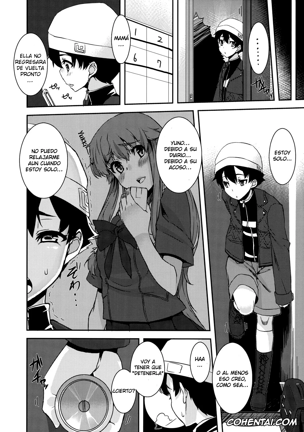 Mirai Nikki hentai, Yukiteru Amano hentai, Yuno Gasai hentai, Gaman Shinaide ne (Mirai Nikki), pagina 6