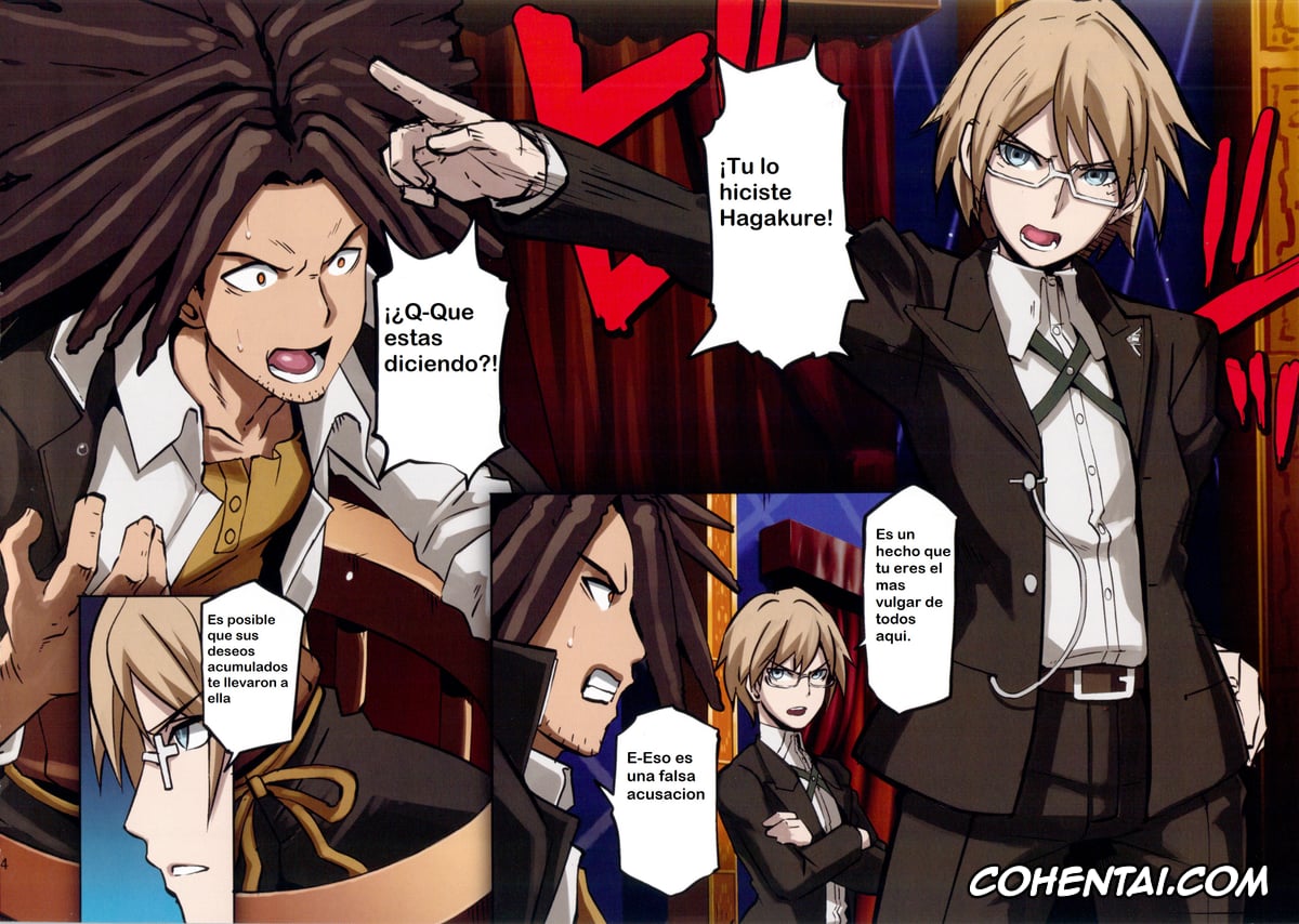 Danganronpa xxx, Aoi Asahina xxx, Byakuya Togami xxx, Kyouko Kirigiri xxx, Makoto Naegi xxx, Touko Fukawa xxx, Yasuhiro Hagakure xxx, Inranronpa (Danganronpa), pagina 4