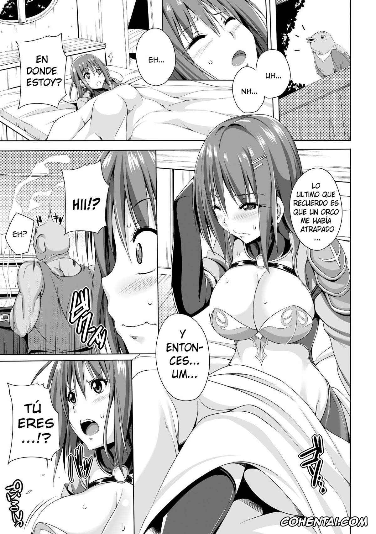 Revistas porno, 2D Comic Magazine porno, Mori no Orc-san (2D Comic Magazine Orc no Tame no Onna Kishi Taisaku Manual Vol. 1), pagina 5