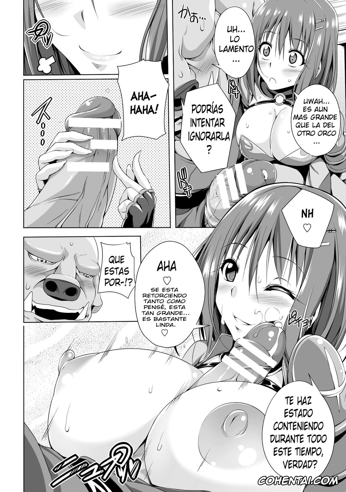 Revistas porno, 2D Comic Magazine porno, Mori no Orc-san (2D Comic Magazine Orc no Tame no Onna Kishi Taisaku Manual Vol. 1), pagina 8