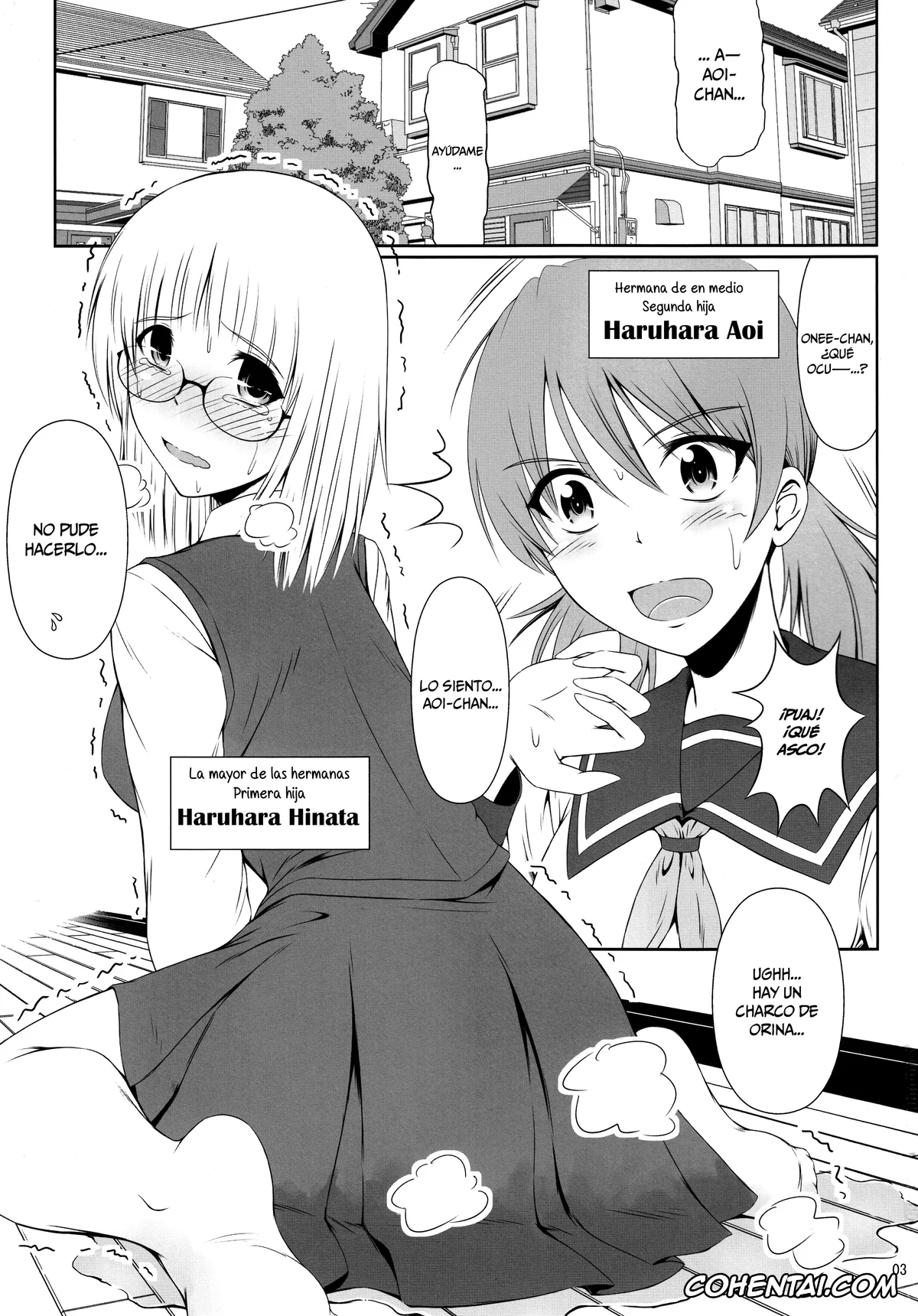 Original hentai, Naisho Nano! -Haruhara-ke San Shimai Monogatari-, pagina 3