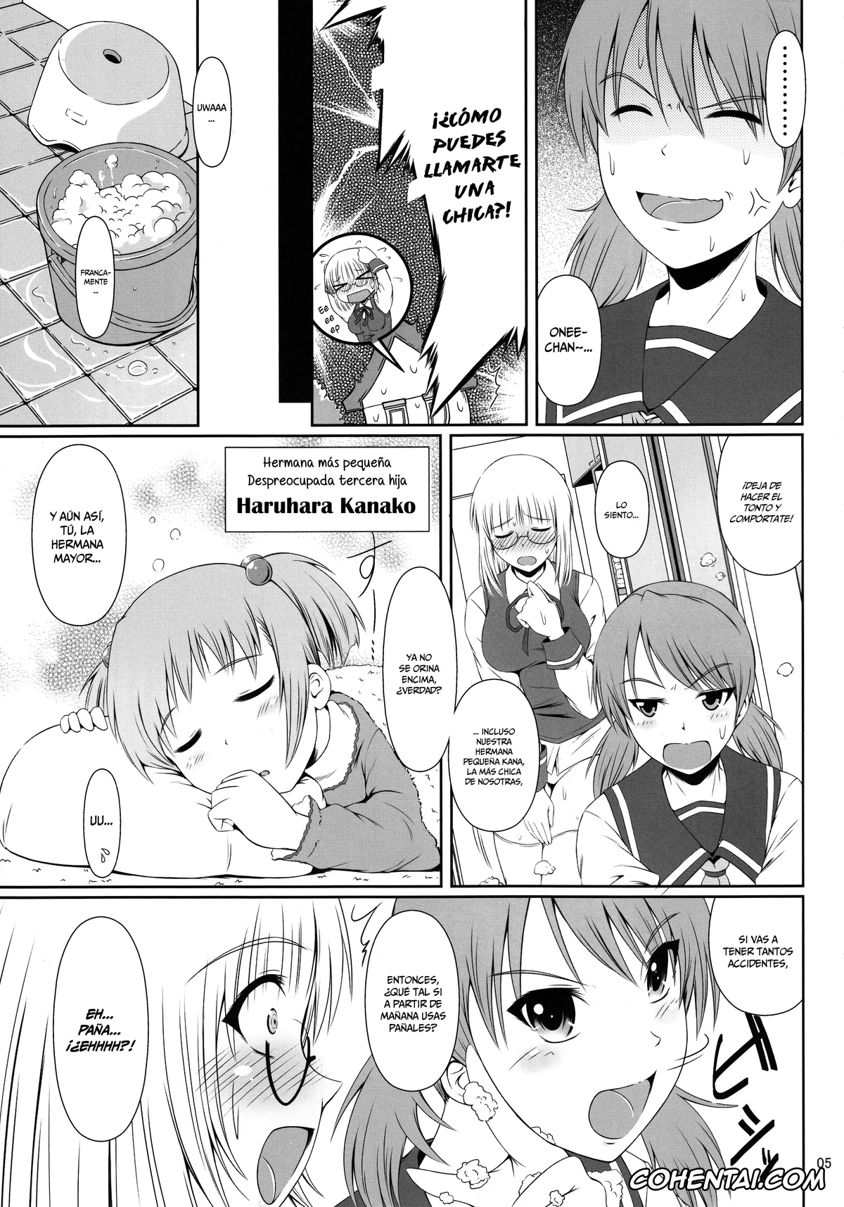 Original porno, Naisho Nano! -Haruhara-ke San Shimai Monogatari-, pagina 5