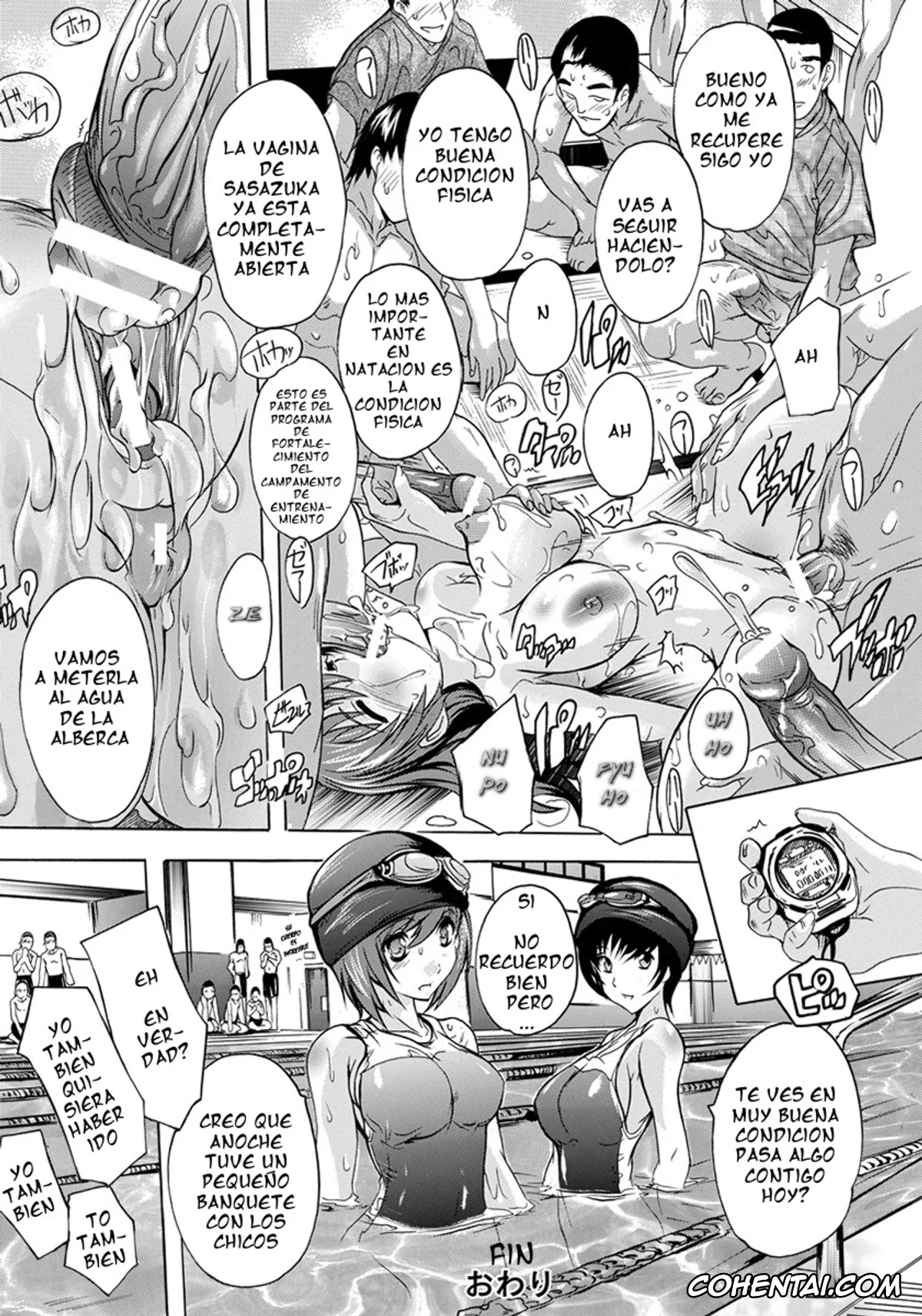 Original porno, Asedaku!! Suieibu | Sudando!! En el club de natacion (ANGEL Club 2016-08), pagina 20