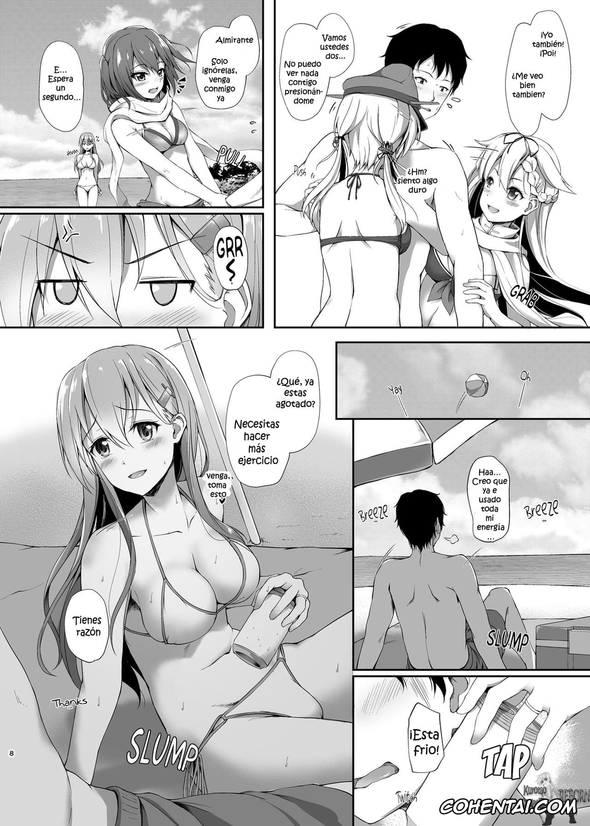 Kantai Collection -KanColle- porno, Suzuya porno, Teitoku porno, Suzuya To Natsu LOVE VACATION (Kantai Collection -KanColle-), pagina 8